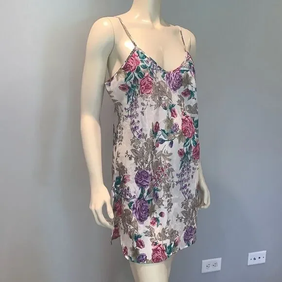 Vintage‎ California Miss Satin Slip Dress Chemise Nightie Size Medium - Picture 8 of 10